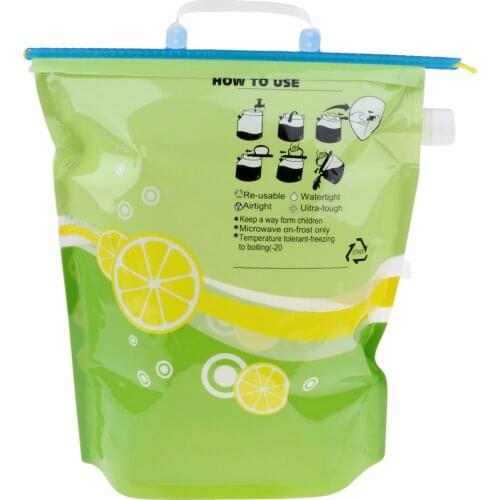 6L Portable PE Water Bag Folding Water Storage Lifting Bag Camping Hiking