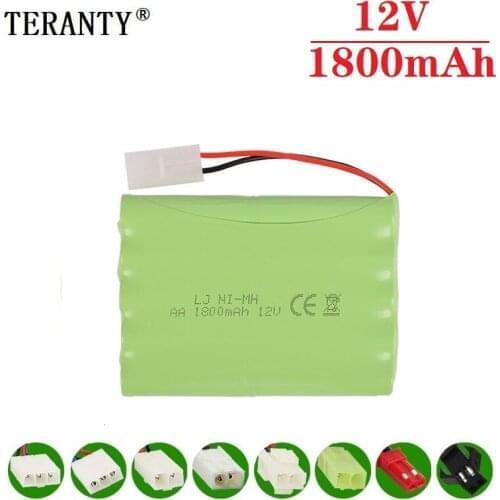 Upgrade 12v 1800mah NiMH Battery For Rc Toys Cars Tanks Trucks Robots Guns Boats AA Ni-MH 12v Rechargeable Battery Pack