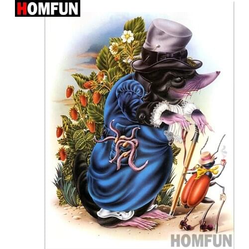 HOMFUN 5D DIY Diamond Painting Full Square/Round Drill "Cartoon mouse" Embroidery Cross Stitch gift Home Decor Gift A08538