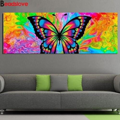 Diamond Embroidery color Butterfly landscape Full Drill Square Diamond Painting animals Beaded Embroidery Rhinestone Pictures