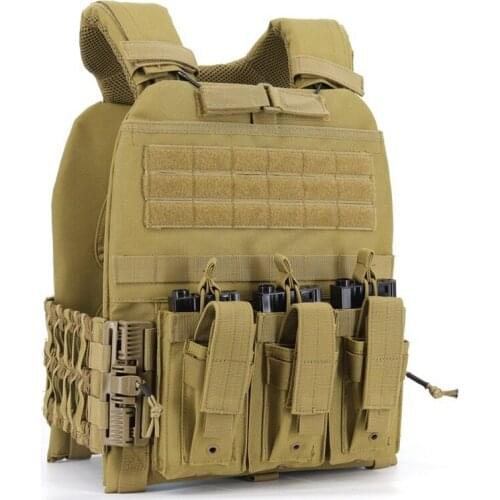 Quick Release Lightweight Plate Carrier Vest Modular Tactical Hunting Molle Vest For Military Training