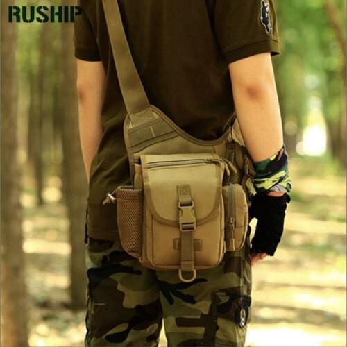 Unisex Tactics Waterproof Military Camouflage Trekking Travel Bags Shoulder Bags Multifunctional Camera Saddle Bag