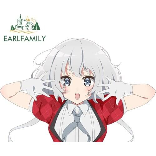 EARLFAMILY 13cm x 8.7cm for Junko Konno Anime Decal Vinyl Car Wrap Surfboard Car Sticker Waterproof Scratch-Proof Car Styling