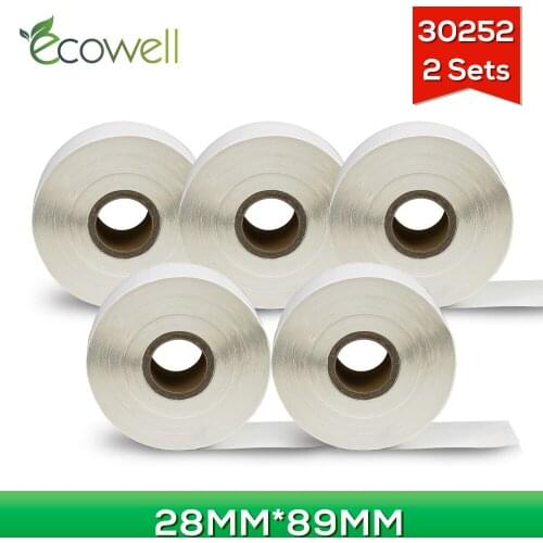 Ecowell 10Rolls 30252 Compatible LW 11352 Thermal Paper Labels replace for Dymo LabelWriter 450 450 Turbo 450 DUO label maker