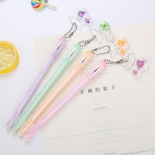 Cherry Gel Pen Student Stationery Cute Pens Creative Kawaii Cool Pens Novelty Cartoon Writing Gel Pen Cute Stationary Supplies