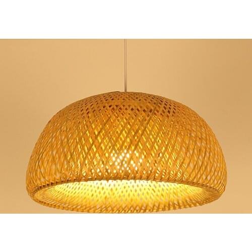 Chinese Bamboo Weaving Rattan Nest Pendant Light E27 Lamps Lanterns Living Room Hotel Restaurant Coffee Bar Aisle Hanging Lamp