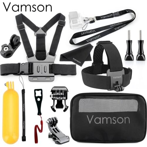 Vamson for Go pro Hero 7/6/5 Black Head Chest Accessory set for DJI OSMO Action Camera accessories for Xiaomi yi4K for Sony VS24
