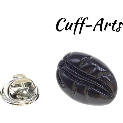 Cuffarts Trendy Brooches Accessories Men Coffee Bean Lapel Pin Shirt Suit Collar Brooches Fashion Vintage Jewelry P10130