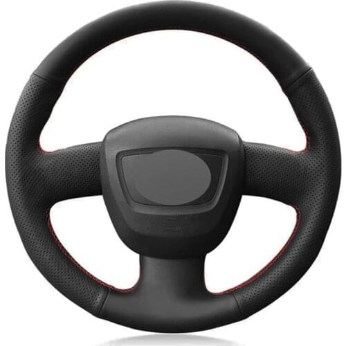 DIY Car Steering Wheel Cover Hand-stitched Soft Black Artificial Leather For Audi A3 (8P) 2004-2013 A5 2008-2012