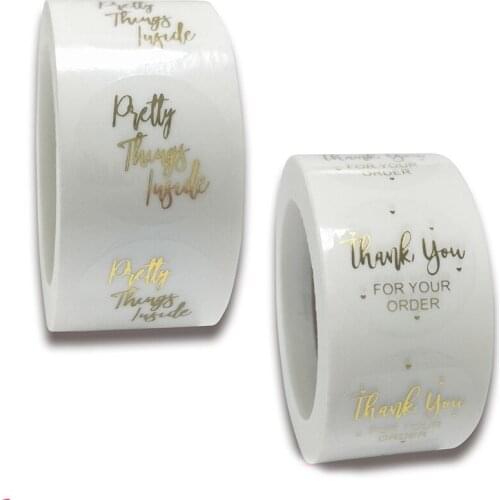500pcs Labels 1inch Thank You Stickers For Wedding Pretty Gift Cards Envelope Sealing Label Stickers