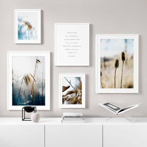 Farm plant Leaves Branch Landscape Quotes Nordic Posters And Prints Wall Art Canvas Painting Wall Pictures For Living Room Decor