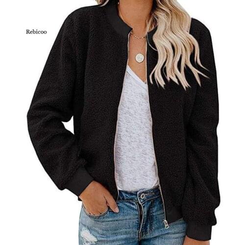 New Fashion Winter Teddy Faux Fur Coat Jacket Winter Coat Women Warm Female Clothes with Pockets Overcoat