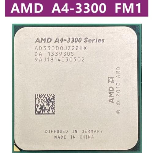 PC AMD A4-Series A4-3300 A4 3300 Dual Core, processeur de bureau, 65W, 2.5GHz, fonctionne correctement, 100