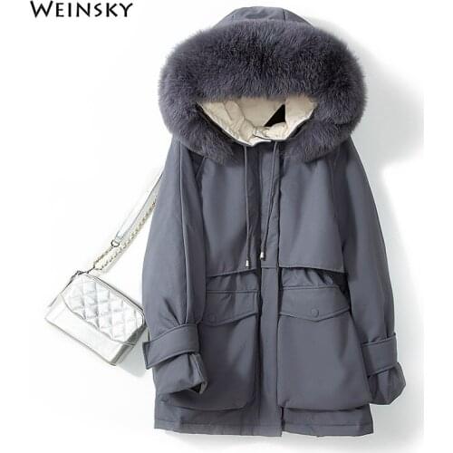 Down Jacket Winter Warm Casual Style White Duck Down Coats And Parkas Female Outwear