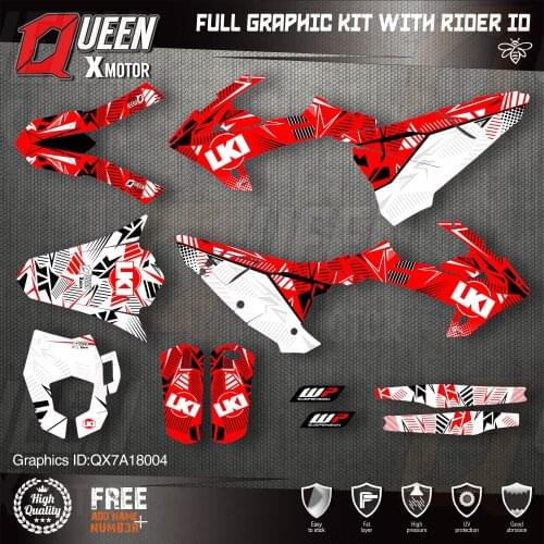 QUEEN X MOTOR Custom Team Graphics Backgrounds Decals 3M Stickers Kit For GASGAS 2018 2019 2020 EC 004