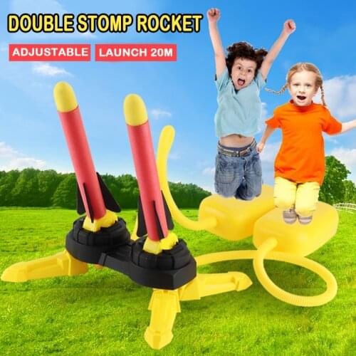 Adjustable Rocket Launcher Toys Sport Game Kids Air Step Pump Power Outdoor Garden Sport Toys For Children Gift Basketball