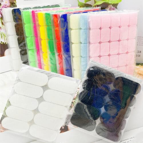 50Pairs 20*28mm Self Adhesive Fastener Tape Hook Loop Disks Magic Round Double Side Sticker Nylon Table Chair Feet With Glue