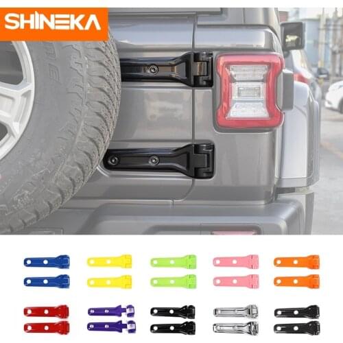 SHINEKA Car Stickers For Jeep JL Car Tailgate Door Spare Tire Hinge Decoration Cover Accessories For Jeep Wrangler JL 2018-2020