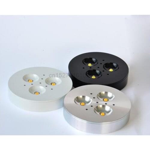 20pcs/lot 3W Under Cabinet Lamps LED Downlights Puck Spot Light For Kitchen Closet Furniture Lighting 12V LED Lamp