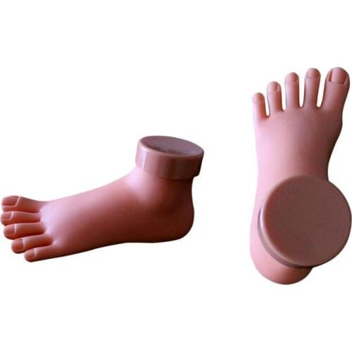 Nail Training Foot Flexible Soft Plastic Hand Model Flectional Mannequin Fake Hand Nail Art Practice Display Tools