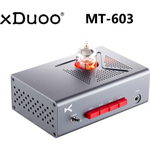 High Performance XDUOO MT-603 Multiple Choice Pre-Amp 4 Audio Input, One Audio Output 12AU7 Tube Amplifier
