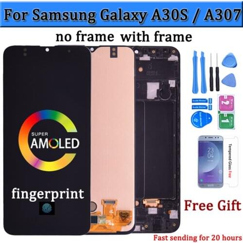 Super Amoled 6.4'' Display For Samsung GALAXY A30S A307 LCD with Touch Screen Digitizer Assembly A307F A307FN A307G A307GN LCD