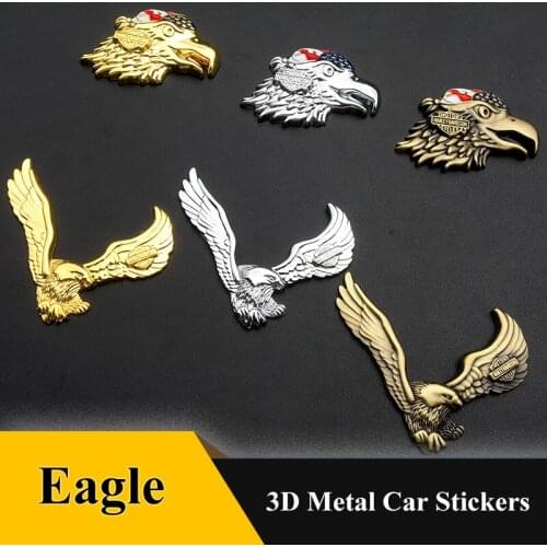 1pcs Eagle 3D Metal Car Decoration Animal Stickers Aluminium Emblem Badge Decal Motorcycle for Auto Styling Car Accessories