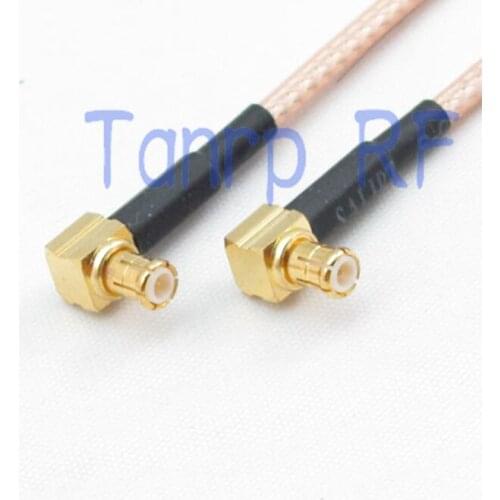 10pcs 6in MCX male to MCX male plug both right angle RF adapter connector 15CM Pigtail coaxial jumper cable RG316 extension cord