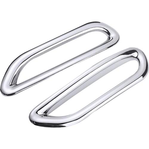 2pcs Silver Chrome Car Rear Bumper Fog Light Cover Auto Lamp Accessories Fit For Nissan J11 2014-2017