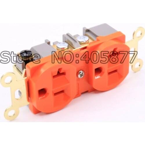 5piecesx US AC Power Receptacle Wall Outlet Gold plated Socket distributor