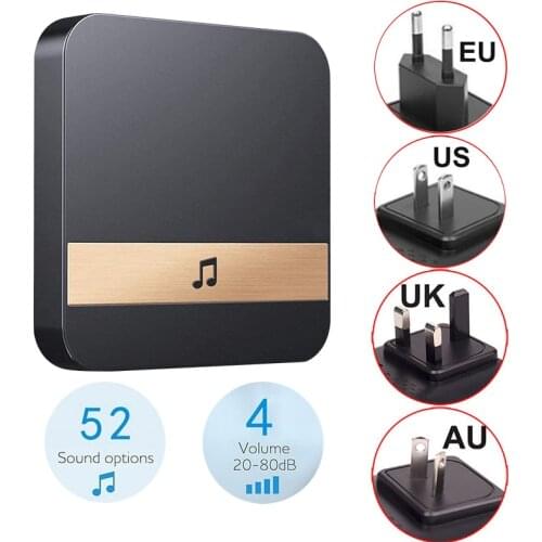 AC 110-220V Smart Indoor Doorbell Chime Wireless WiFi Door Bell US EU UK AU Plug XSH app For EKEN V5 V6 V7 M3