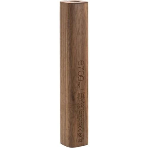 Wooden portable long power bank 3350mAh log
