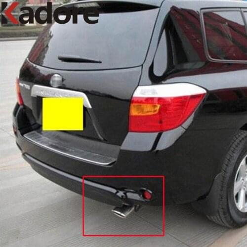 For Toyota Highlander 2008 2009 2010 2011 Stainless Steel Car Rear Tail Exhaust Muffler Pipe Cover Trim End Silencer Accessories