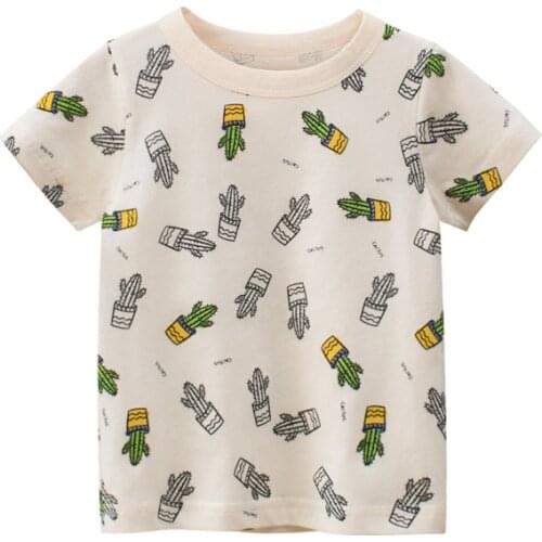 T-shirt for baby Boys Animal Print Dinosaur Boys T Shirt for kids Tops tees Cartoon Kids t-shirts Clothes 2-9 Years