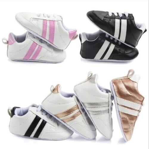 Hot Sale Fashion PU leather Baby Shoes Newborn Soft Sole Sport Shoes Infants Boys Girls Casual First Walkers Sneakers