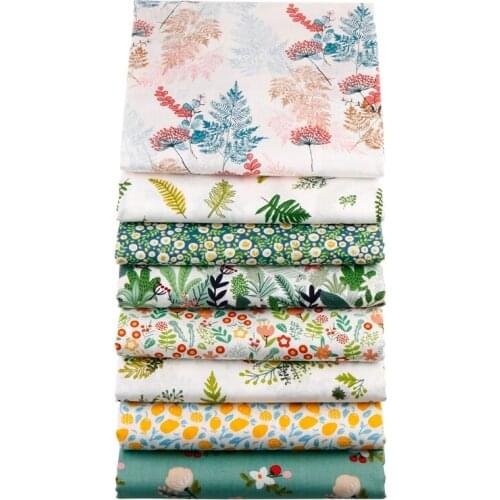 Haisen,Green Floral Series Cotton Fabrics Printed Twill Cloth,DIY Sewing&Quilting Material For Bedsheet Clothes Skirt Baby&Child