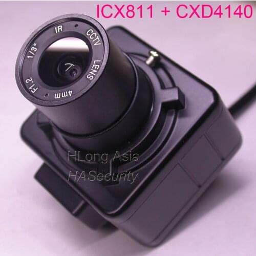 Box style camera EFFIO-E 1/3" Sony CCD image sensor ICX810 ICX811 CCD image sensor CXD4140 CCTV camera module with CS LEN
