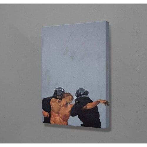 Canvas HD Prints Creation of Adam Pictures Wall Art Classical Painting Home Decor Nordic Modular Funny Poster Living Room Frame