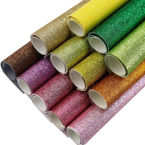 30x134cm Roll Glod Green Fine Glitter Fabric Leather For Wallpaper Cushions canvases Pelmets Blinds DIY AY078