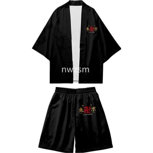 Tokyo Revengers T Shirt Cloak Men Women Kimono T-shirt Kids Boy Girl Cosplay Costume Anime Tops Tees Robe Japanese Anime Clothes