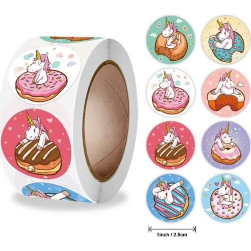 100-500pcs Unicorn Sticker Cute Animals Reward Sticker for Kids Classic Toy birthday Decor School Teacher Encouragement Sticker