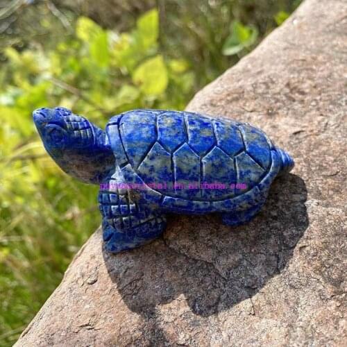 Natural Labradorite Stone Hand Carved Crystal Tortoise Statue Healing Crystal Guardian Art Gift Home Decor Feng Shui King Wiccan