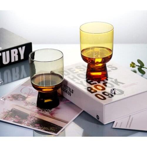 Kapmore New Water Glass Fashion Vintage Drinking Glass Wine Glass Beverage Glass For Home Transparent Beer Mug Whiskey Glass Cup