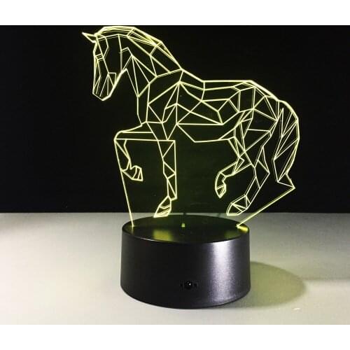 New Zebra Remote Control Colorful 3d Lam, Creative Touch Desktop Lamp, Energy Saving Led Table Lamps For Living Room