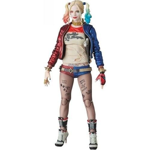 Bandai Genuine Suicide Squad Joker HarleyQuinn Joints Movable Action Figure Model Toys