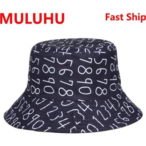 Gorro Playa Digital Printing Hip Hop Men Women Cotton Double Sided Cap Summer Panama Fashion Fold Sun Fishing Fisherman Hats
