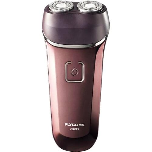 Fs871 110v-220v portable Flyco Mens Washable Rechargeable Rotary Electric Shaver Twin Blade Floating hair barbeador Structure