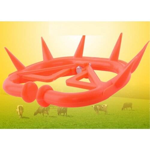 Durable Plastic Weaner Anti Sucking Calf Cow Cattle Milking Stops Sucking Red Veterinary Equipment 93x76 mm