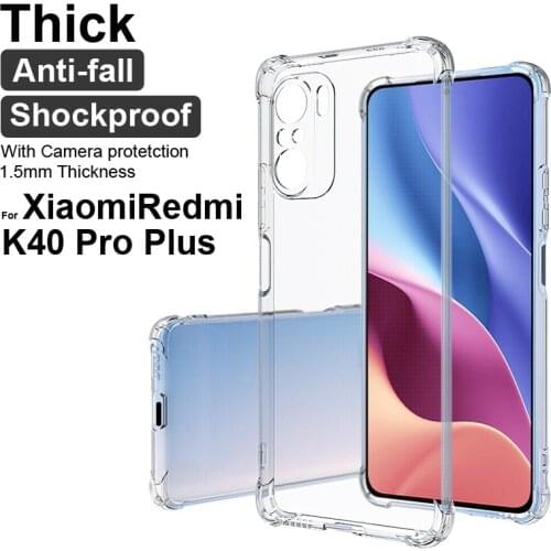 Anti-knock non-slip Case for Xiaomi Redmi K40 Pro Plus 6.67'' Open Case for Redmi K40 Pro Plus Pro+ Soft Transparent Case