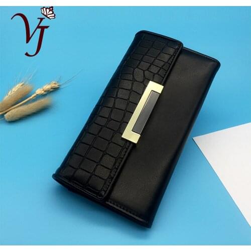 Luxury Women Ladies Wallet Female Hasp Leather Crocodile Slim Long Famous Brand Designer Wallets Phone Purse Carteira Feminina